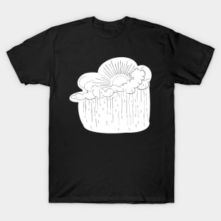 Midnight rain black and white version T-Shirt